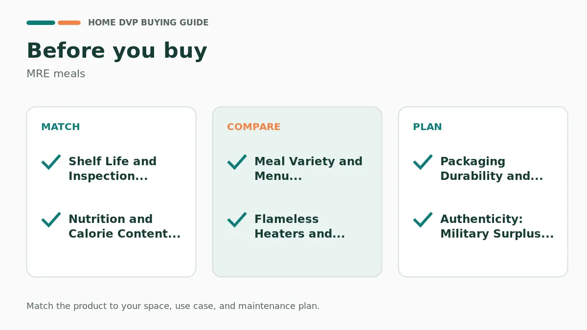 Mre Meals 2026: Expert Reviews & Buying Guide 2 Pre-purchase checklist for comparing MRE meals