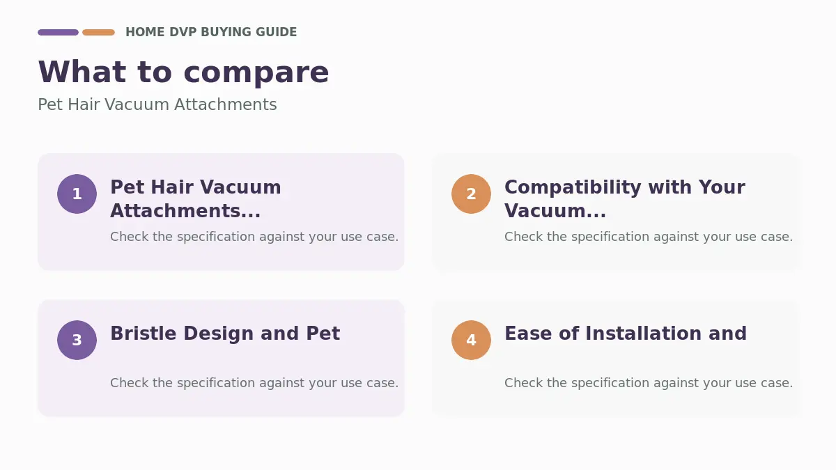 Key factors to compare when choosing Pet Hair Vacuum Attachments