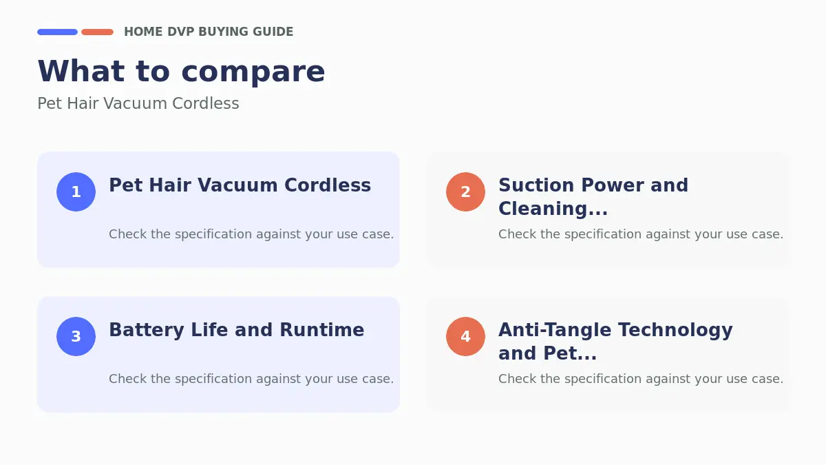 Key factors to compare when choosing Pet Hair Vacuum Cordless