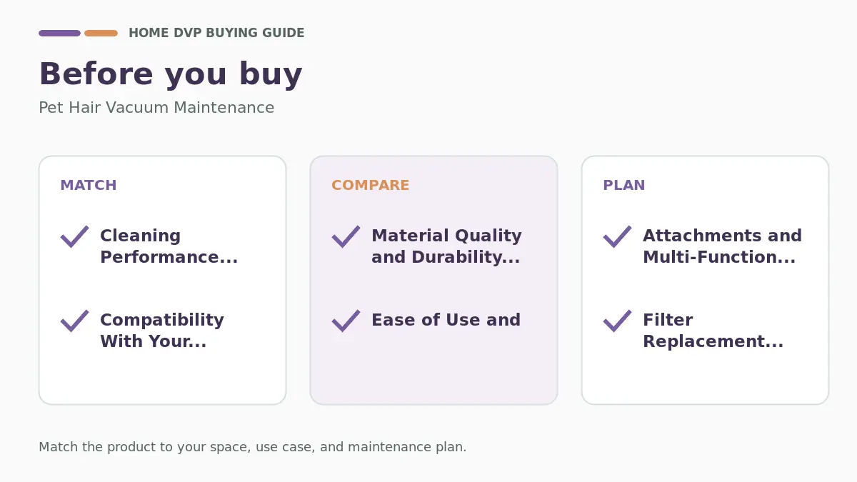 Pet Hair Vacuum Maintenance 2026 2 Pre-purchase checklist for comparing Pet Hair Vacuum Maintenance