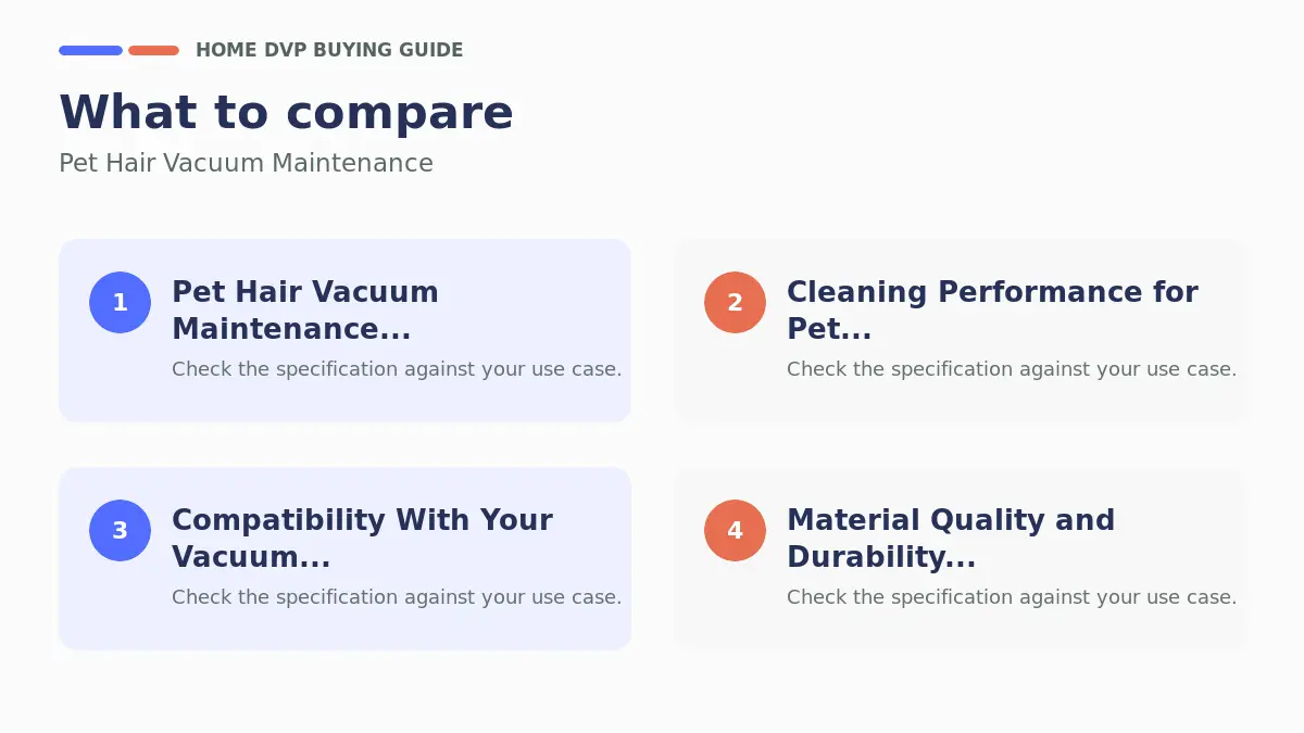Pet Hair Vacuum Maintenance 2026 1 Key factors to compare when choosing Pet Hair Vacuum Maintenance