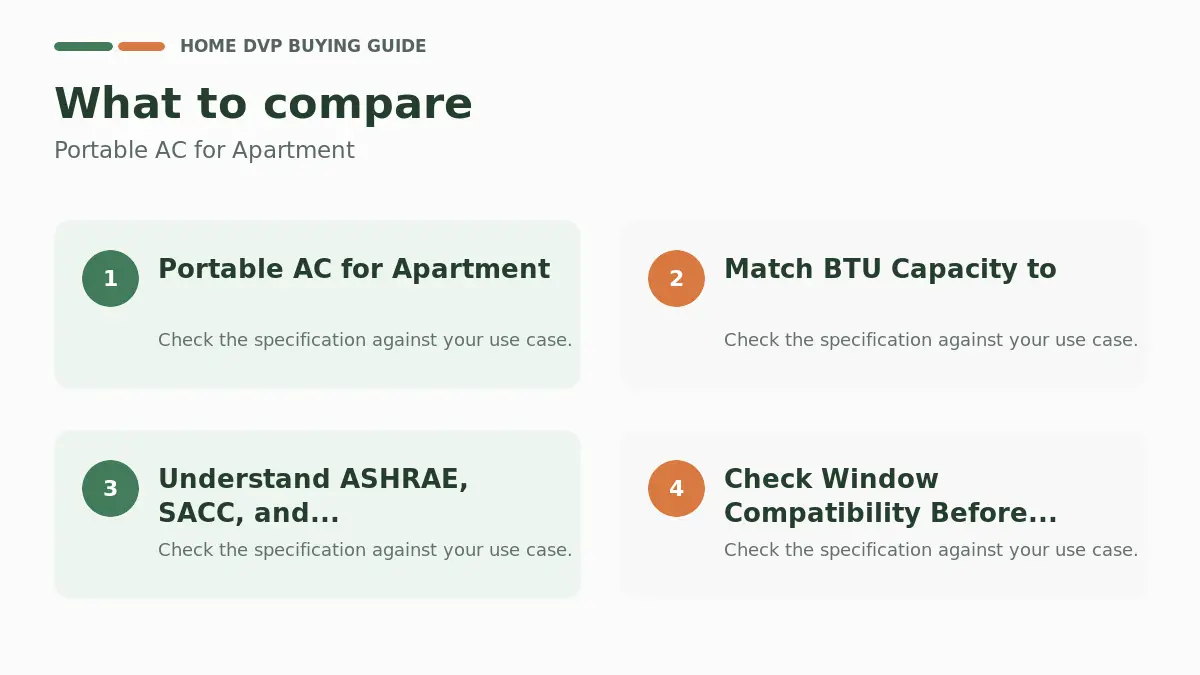 Portable AC for Apartment: 15 Best Renter-Friendly Picks 1 Key factors to compare when choosing Portable AC for Apartment