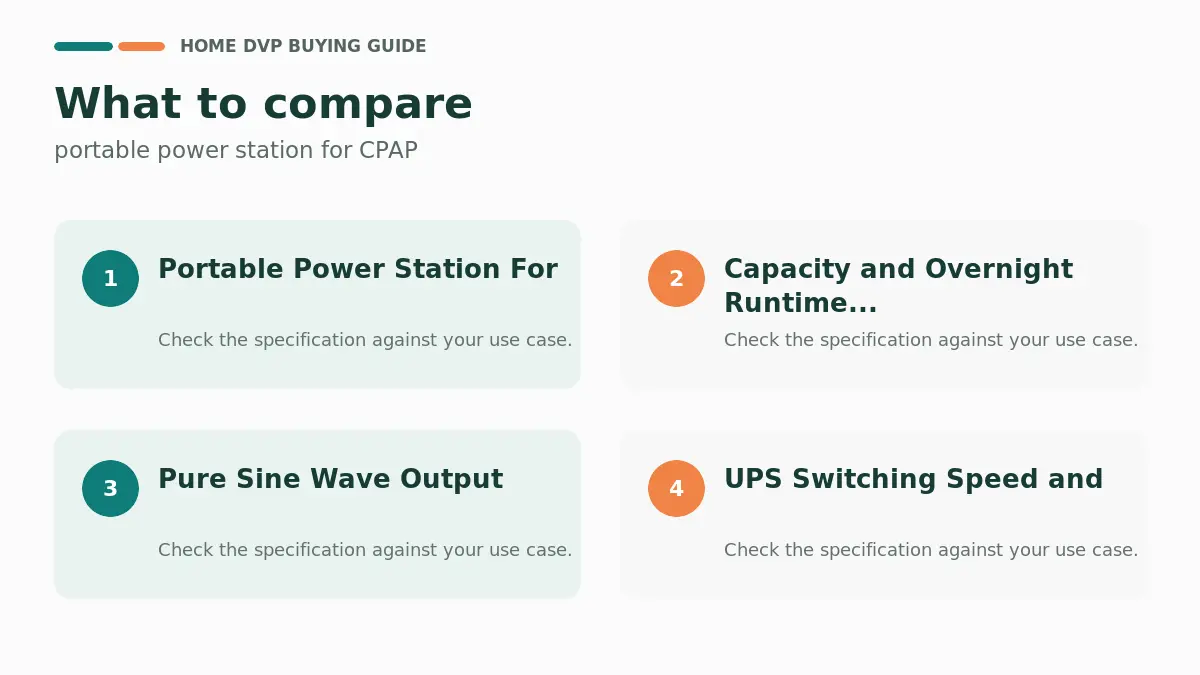 Portable Power Station For Cpap 2026: Expert Reviews & Buying Guide 1 Key factors to compare when choosing portable power station for CPAP