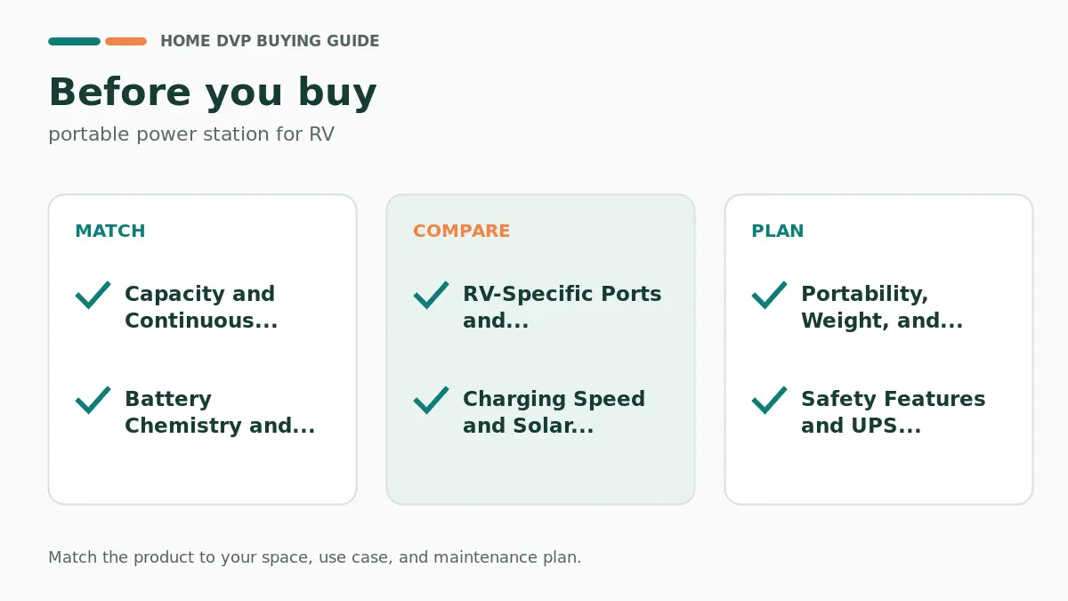 Portable Power Station For Rv 2026: Expert Reviews & Buying Guide 2 Pre-purchase checklist for comparing portable power station for RV