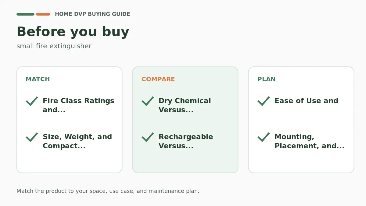Pre-purchase checklist for comparing small fire extinguisher