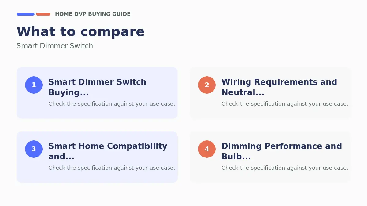 Key factors to compare when choosing Smart Dimmer Switch