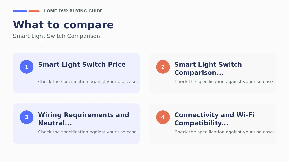 Key factors to compare when choosing Smart Light Switch Comparison