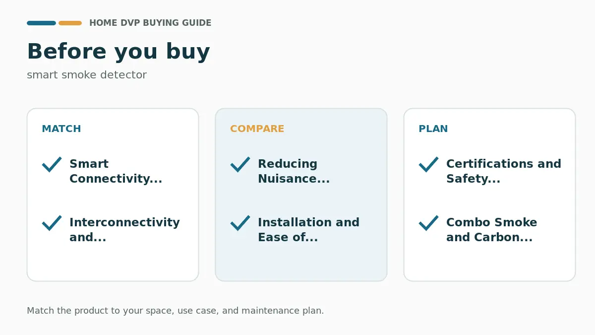 Best Smart Smoke Detectors (2026) 2 Pre-purchase checklist for comparing smart smoke detector