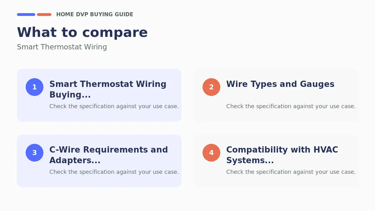 Key factors to compare when choosing Smart Thermostat Wiring