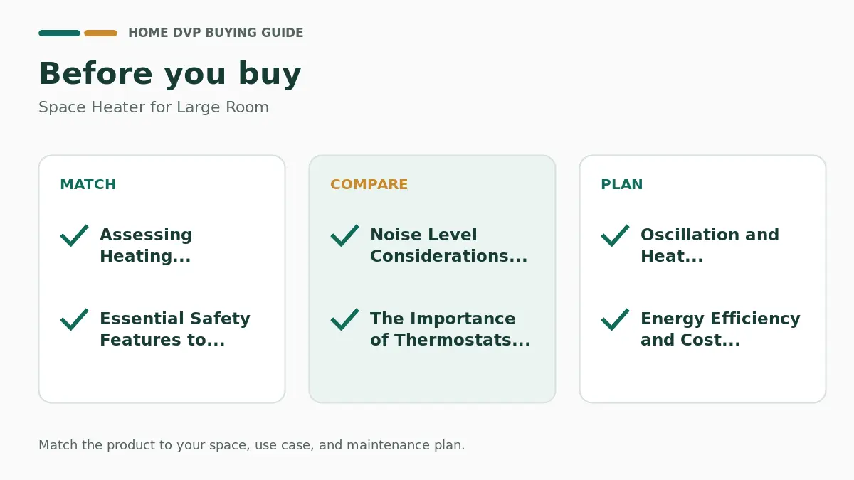 Pre-purchase checklist for comparing Space Heater for Large Room