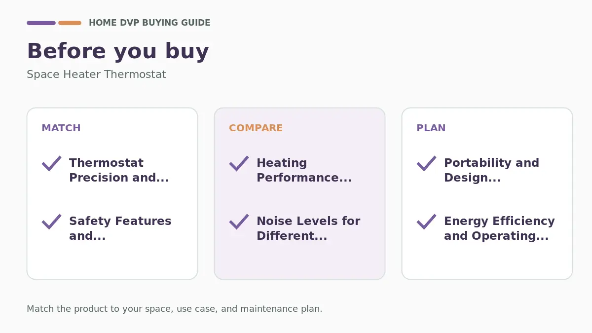 Pre-purchase checklist for comparing Space Heater Thermostat