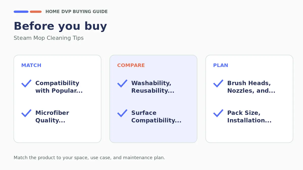 Pre-purchase checklist for comparing Steam Mop Cleaning Tips