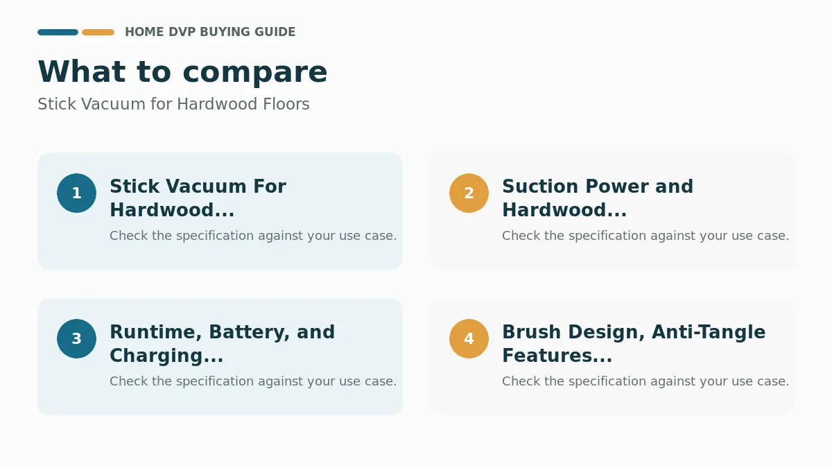 Key factors to compare when choosing Stick Vacuum for Hardwood Floors