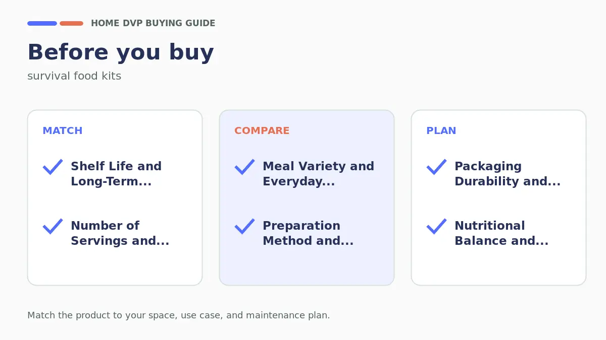Survival Food Kits 2026: Expert Reviews & Buying Guide 2 Pre-purchase checklist for comparing survival food kits