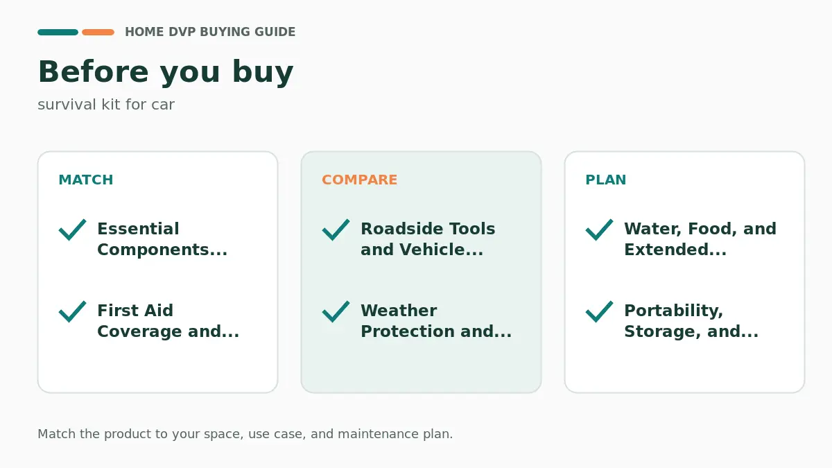 Pre-purchase checklist for comparing survival kit for car