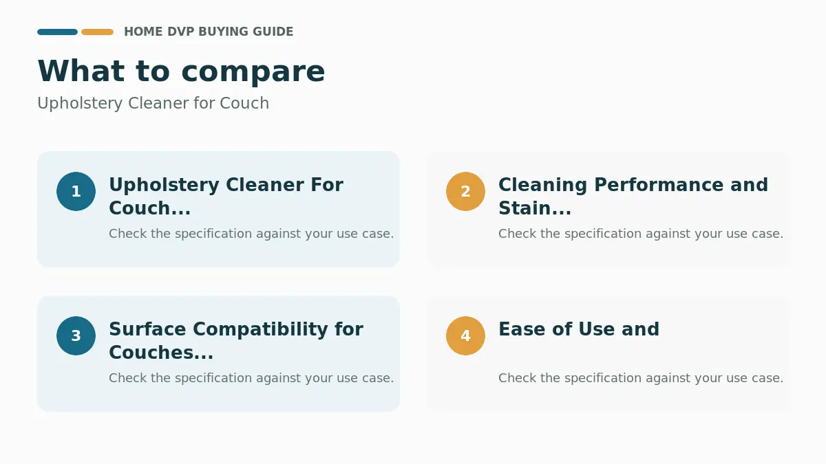 Key factors to compare when choosing Upholstery Cleaner for Couch