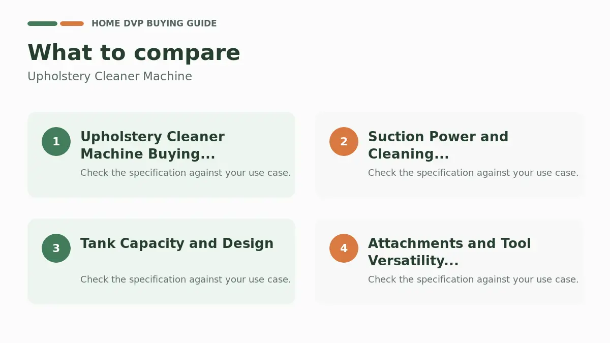 Upholstery Cleaner Machine 2026 1 Key factors to compare when choosing Upholstery Cleaner Machine