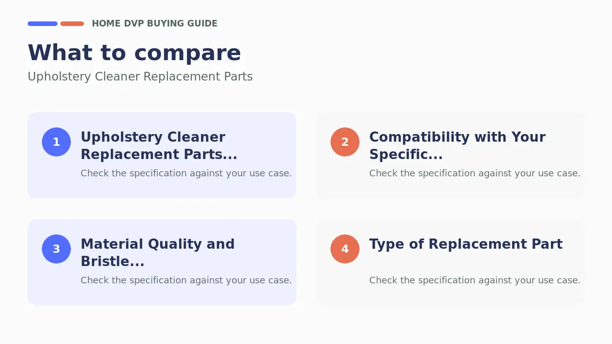 Upholstery Cleaner Replacement Parts 2026 1 Key factors to compare when choosing Upholstery Cleaner Replacement Parts