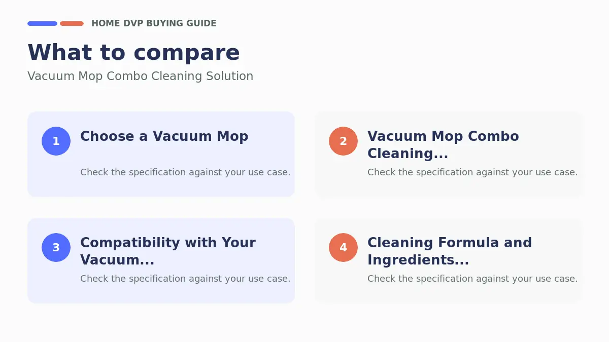 Key factors to compare when choosing Vacuum Mop Combo Cleaning Solution