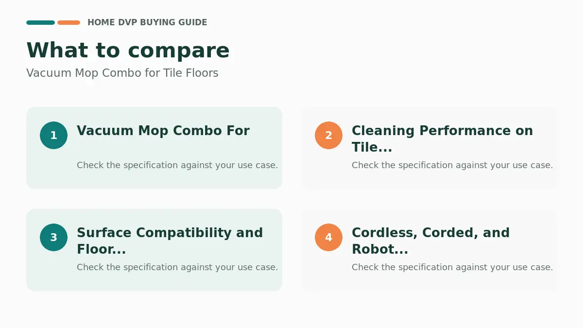 Vacuum Mop Combo For Tile Floors 2026 1 Key factors to compare when choosing Vacuum Mop Combo for Tile Floors