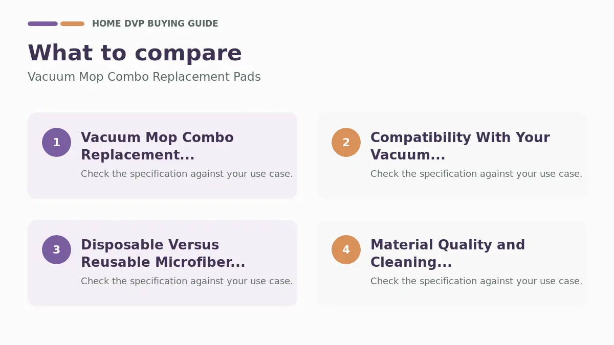 Vacuum Mop Combo Replacement Pads 2026 1 Key factors to compare when choosing Vacuum Mop Combo Replacement Pads