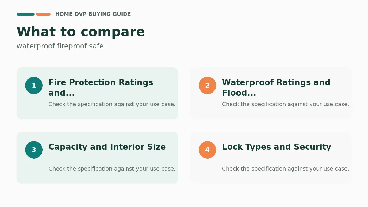 Key factors to compare when choosing waterproof fireproof safe