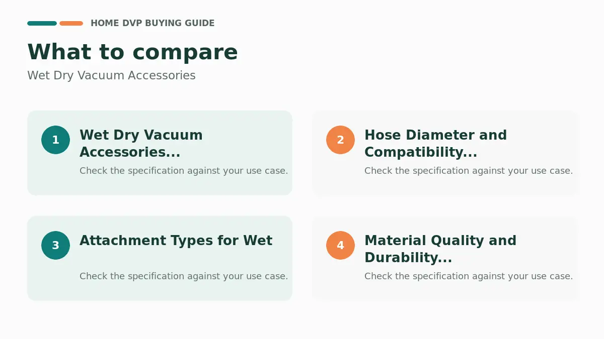 Key factors to compare when choosing Wet Dry Vacuum Accessories