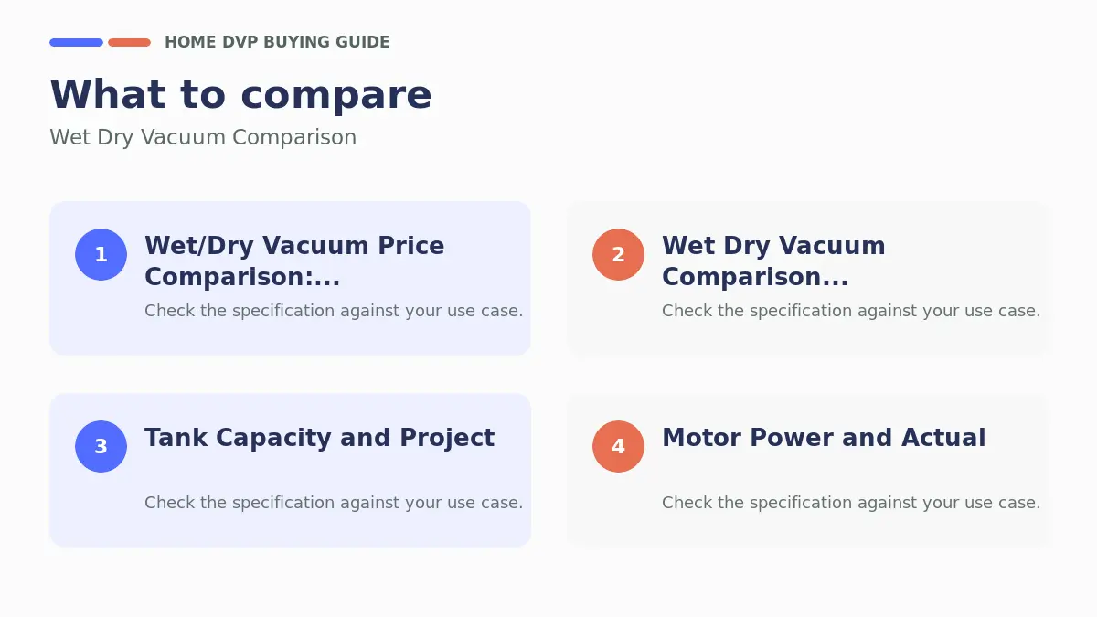 Key factors to compare when choosing Wet Dry Vacuum Comparison