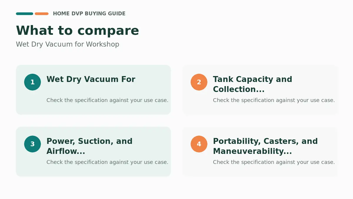 Wet Dry Vacuum For Workshop 2026 1 Key factors to compare when choosing Wet Dry Vacuum for Workshop