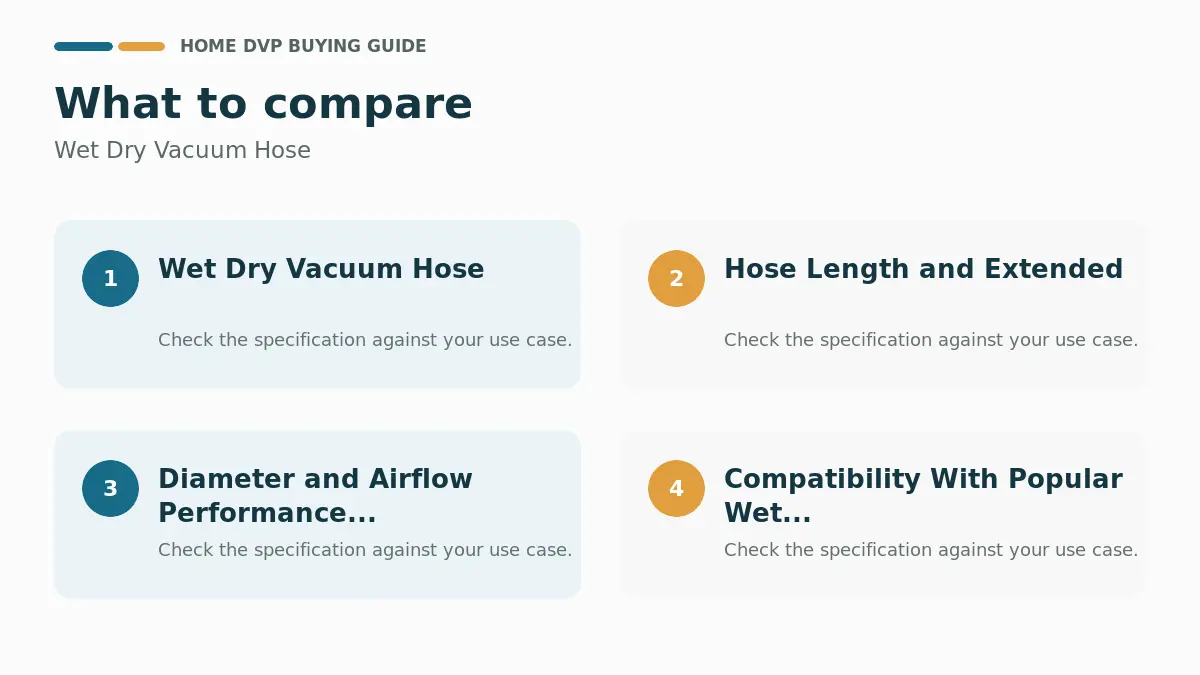 Wet/Dry Vacuum Hoses: Size and Compatibility Guide 1 Key factors to compare when choosing Wet Dry Vacuum Hose