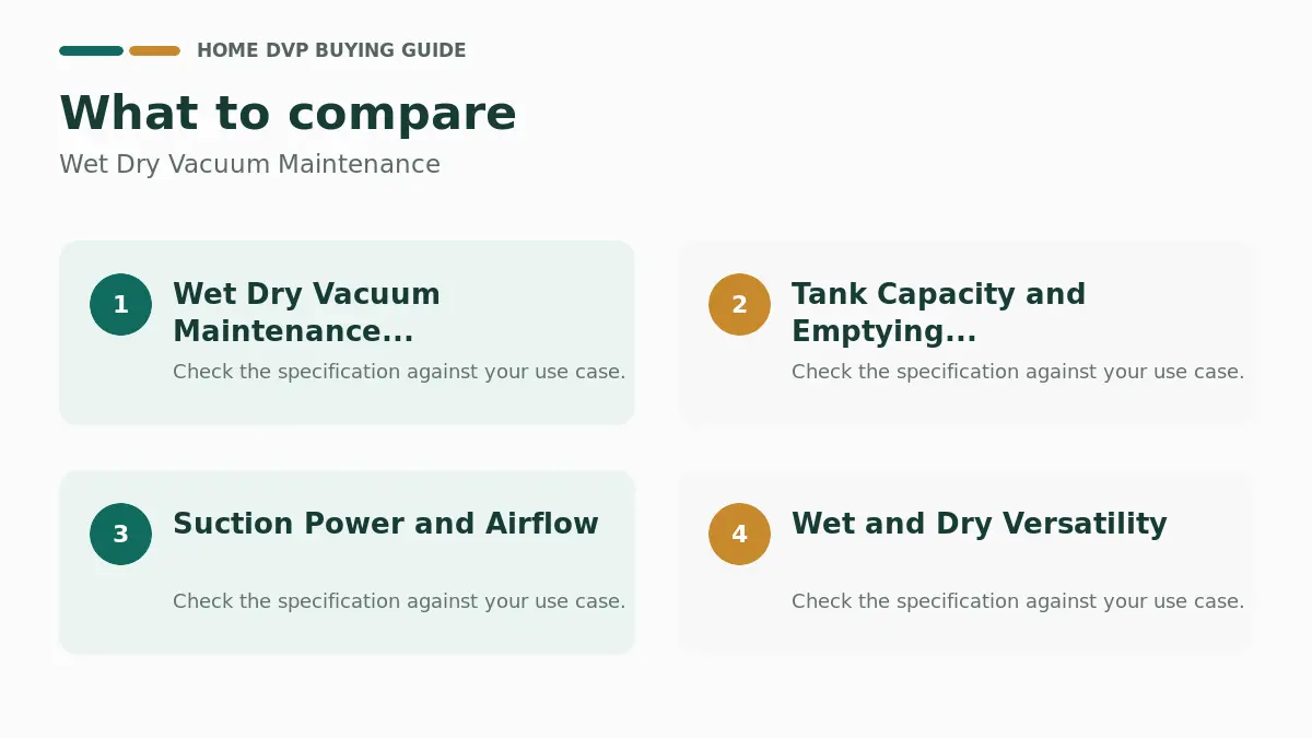 Key factors to compare when choosing Wet Dry Vacuum Maintenance