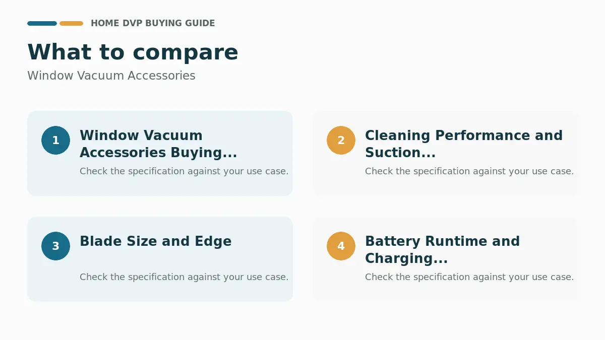 Key factors to compare when choosing Window Vacuum Accessories