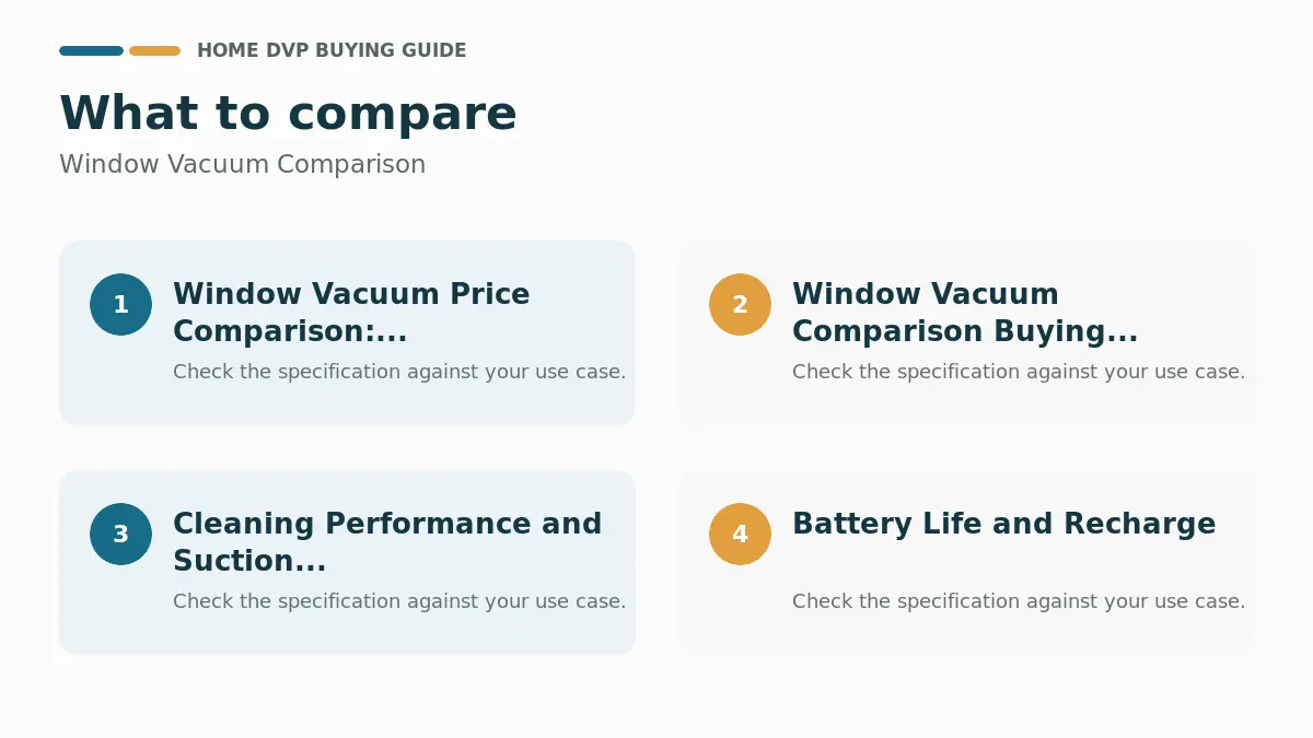 Key factors to compare when choosing Window Vacuum Comparison