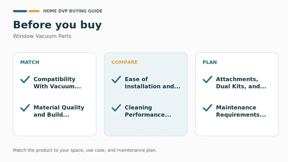 Window Vacuum Parts 2026 2 Pre-purchase checklist for comparing Window Vacuum Parts
