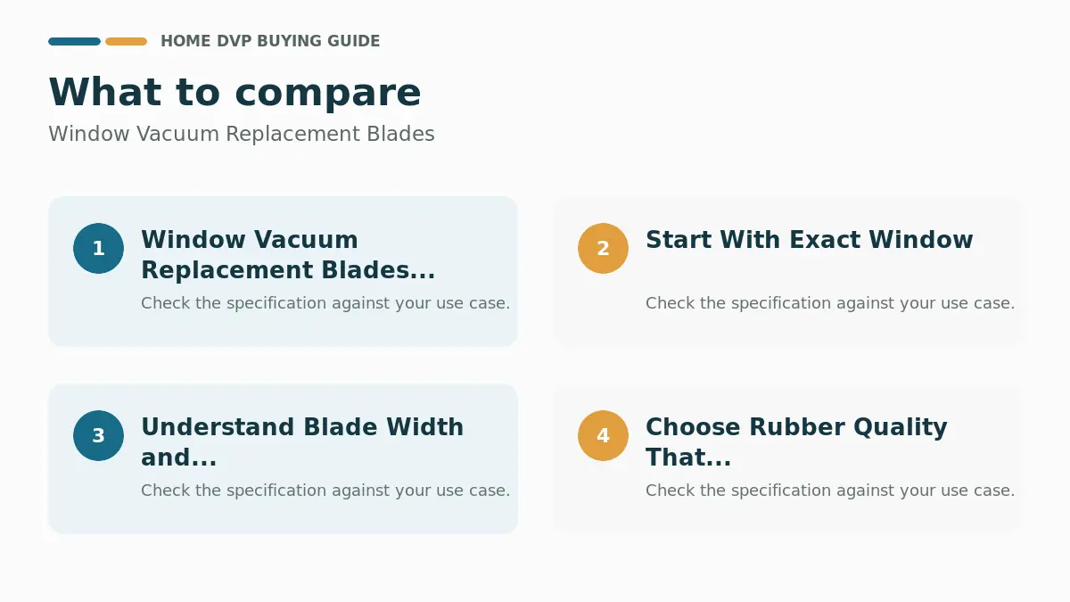 Key factors to compare when choosing Window Vacuum Replacement Blades