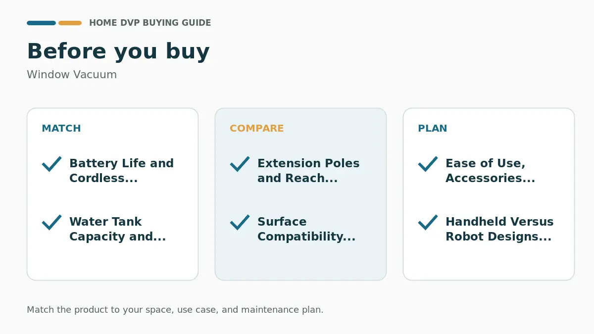 Pre-purchase checklist for comparing Window Vacuum