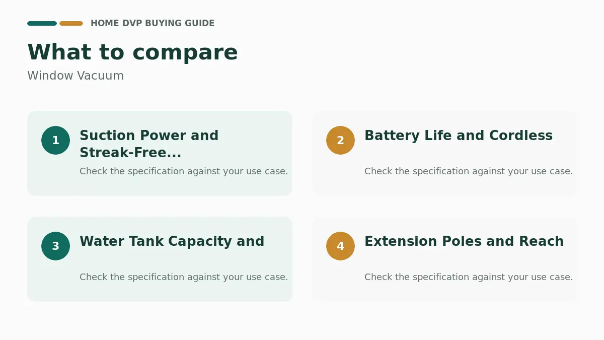 Key factors to compare when choosing Window Vacuum