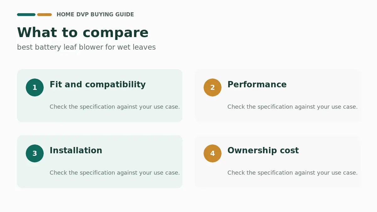 Key factors to compare when choosing best battery leaf blower for wet leaves
