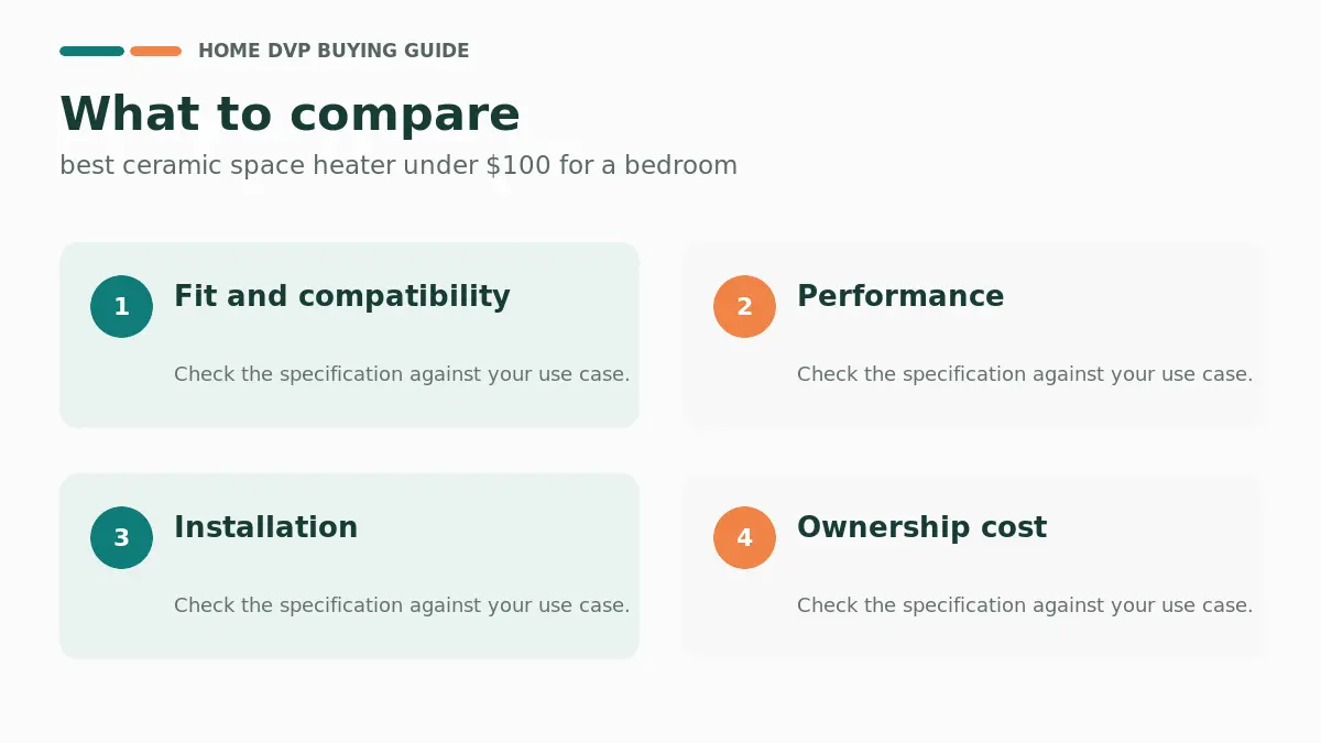 Best Ceramic Space Heater Under $100 for a Bedroom 1 Key factors to compare when choosing best ceramic space heater under $100 for a bedroom
