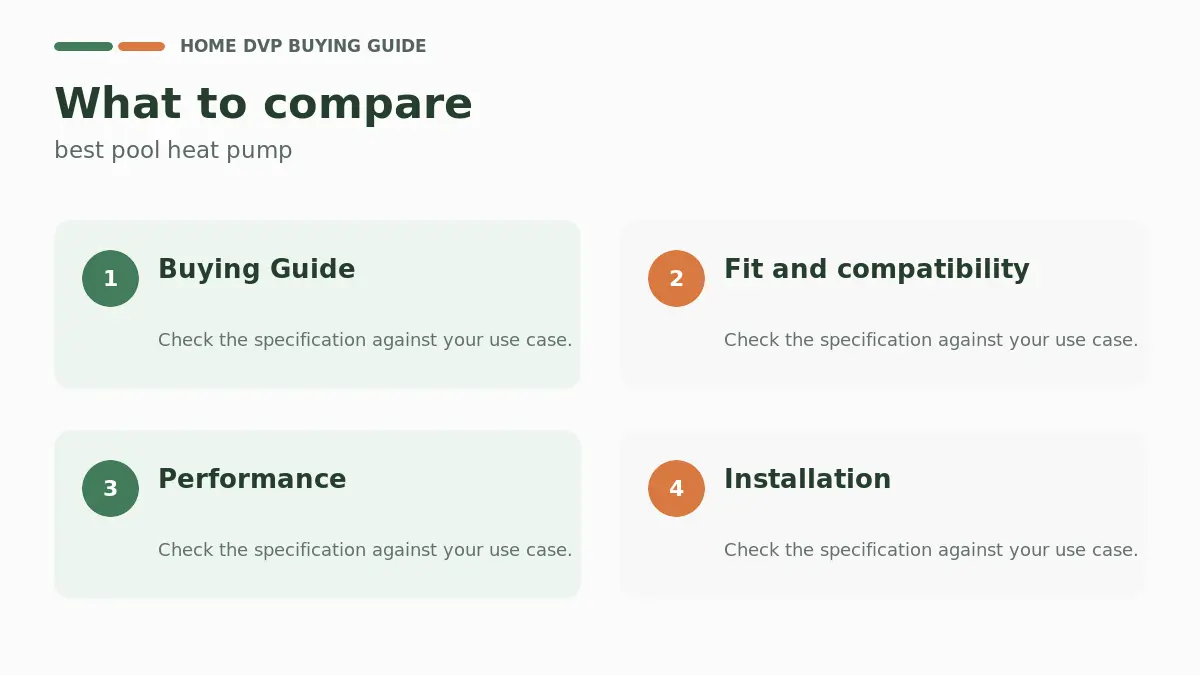 Key factors to compare when choosing best pool heat pump