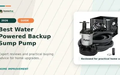 Best Water Powered Backup Sump Pump (2026): Backup Power & Fail-Safe Options