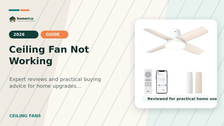 Ceiling Fan Not Working designed thumbnail featuring DREO CLF513S Ceiling Fan with Lights Review: Quiet Smart Flush Mount