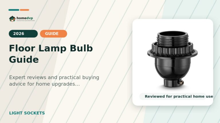 Floor Lamp Bulb Guide designed thumbnail featuring SIXZOONM Keyless Socket Replacement Review: UL Listed E26 Lamp Holder for DIY Repairs
