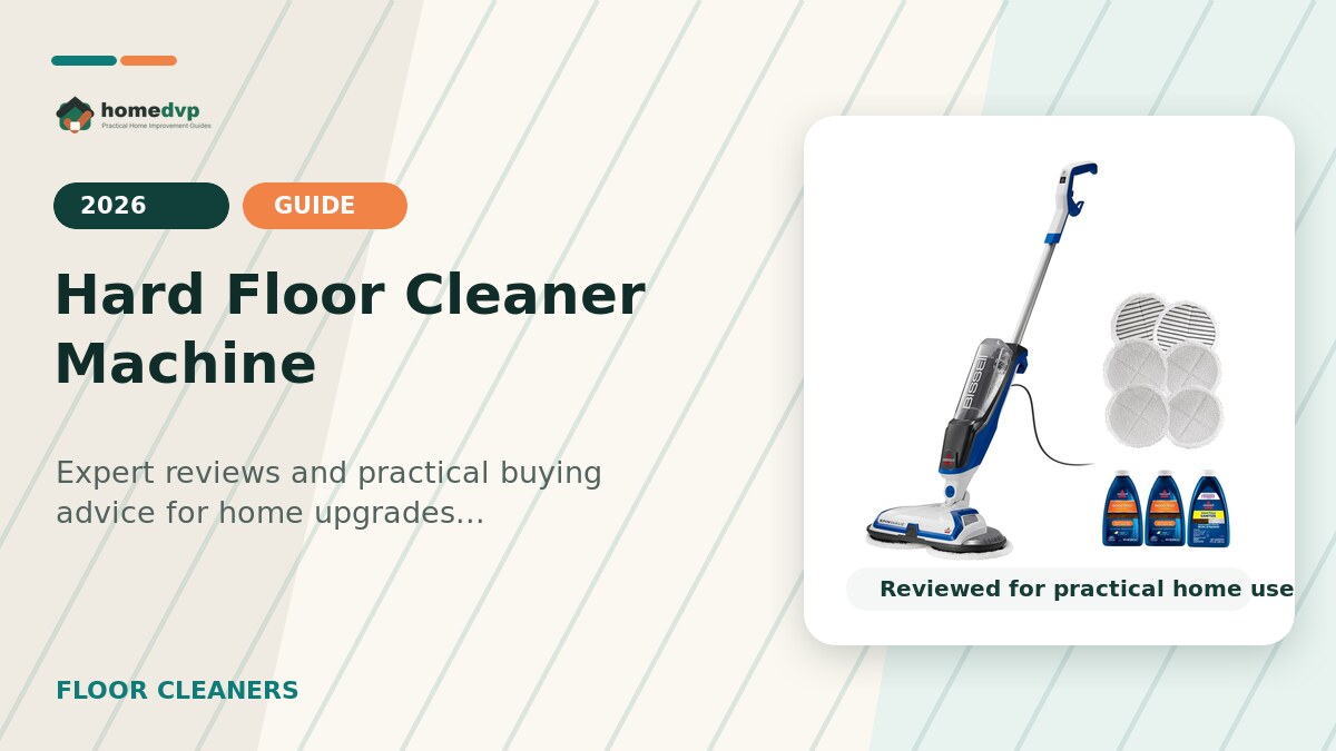 Hard Floor Cleaner Machine designed thumbnail featuring Bissell SpinWave Hard Floor Expert Corded Spin Mop Cleaner Review: Powered Cleaning for...