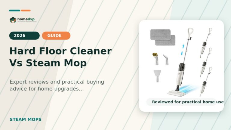 Hard Floor Cleaner Vs Steam Mop designed thumbnail featuring Wotaste Steam Mop Review: Versatile Chemical-Free Cleaner for Hardwood and Tile
