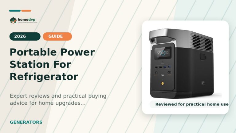 Portable Power Station For Refrigerator designed thumbnail featuring EF ECOFLOW DELTA 2 Portable Power Station Review: Fast Backup Power for Home...