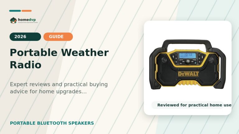 Portable Weather Radio designed thumbnail featuring DEWALT DCR028B Portable Bluetooth Radio Review: Jobsite Durability and Stereo Streaming