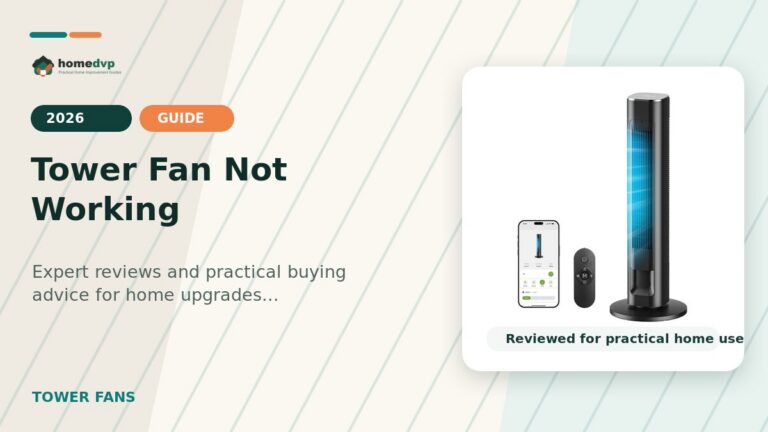 Tower Fan Not Working designed thumbnail featuring MORENTO 36-Inch Smart Tower Fan Review: WiFi App Voice Control and Quiet Sleep Mode