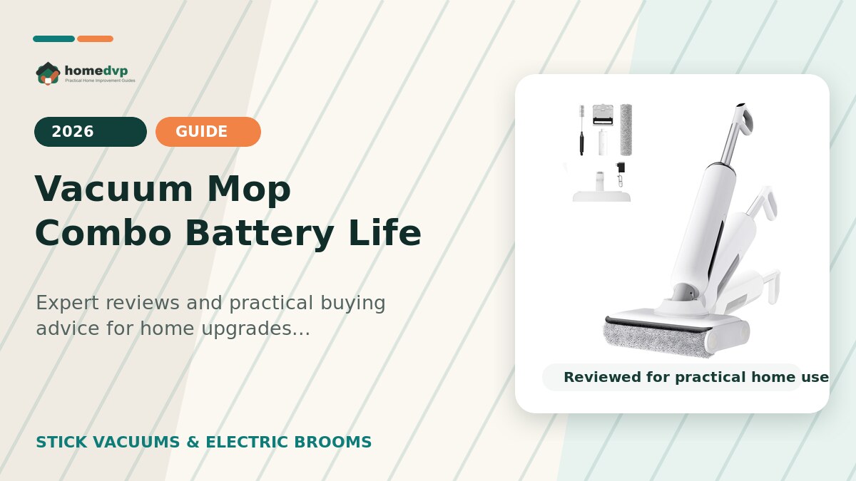 Vacuum Mop Combo Battery Life designed thumbnail featuring HABIUBIU Wet Dry Vacuum Mop Combo Review: Powerful Hard Floor Cleaning