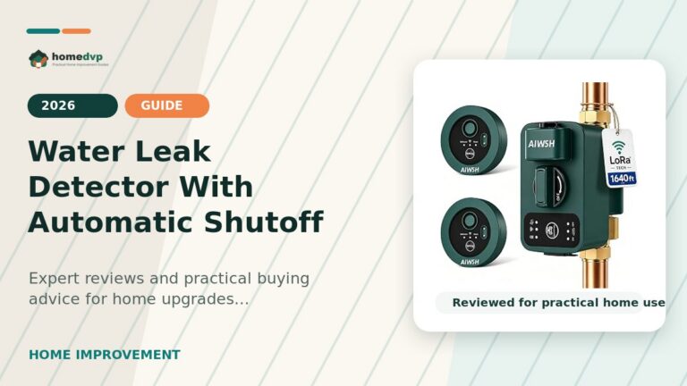 Water Leak Detector With Automatic Shutoff designed thumbnail featuring Smart Water Auto Shut Off Valve & Leak Detector, Real-Time Leak Detection...